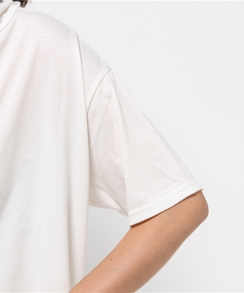 OUTLET(アウトレット)の「【Ciaopanic】TR天竺5分袖オフタートル(Tシャツ/カットソー・レディース・ホワイト/ブルー/グレー/ライトイエロー・FREE)」の10枚目の写真