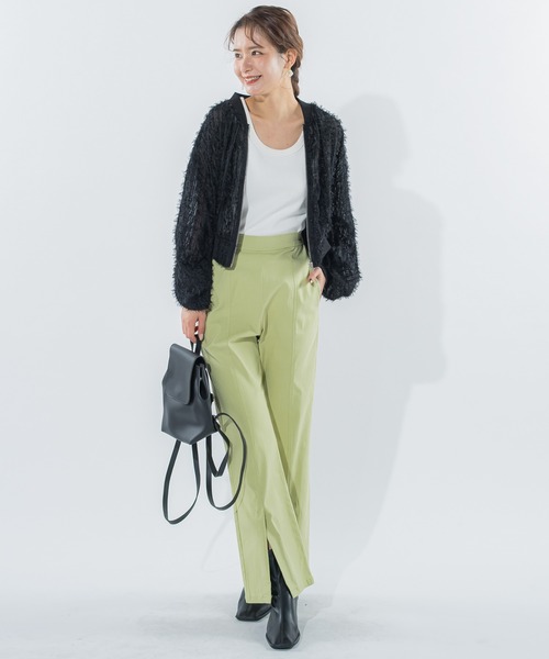 VICKY(ビッキー)の「【脚長効果抜群】センタースリットパンツ《手洗い可能》(スラックス・レディース・ベージュ/ブラック/グリーン・M)」の17枚目の写真