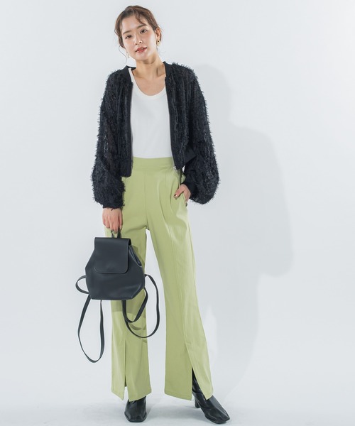 VICKY(ビッキー)の「【脚長効果抜群】センタースリットパンツ《手洗い可能》(スラックス・レディース・ベージュ/ブラック/グリーン・M)」の18枚目の写真