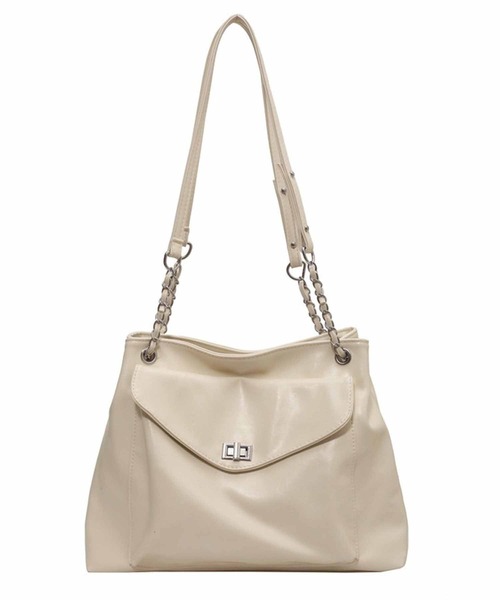 NANEA（ナネア）の「チェーンショルダー2WAYトートバッグ（トートバッグ・レディース・ホワイト/ブラック/ピンク/シルバー/グリーン・フリー）」の9枚目の写真