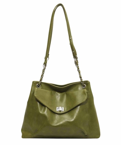 NANEA（ナネア）の「チェーンショルダー2WAYトートバッグ（トートバッグ・レディース・ホワイト/ブラック/ピンク/シルバー/グリーン・フリー）」の6枚目の写真