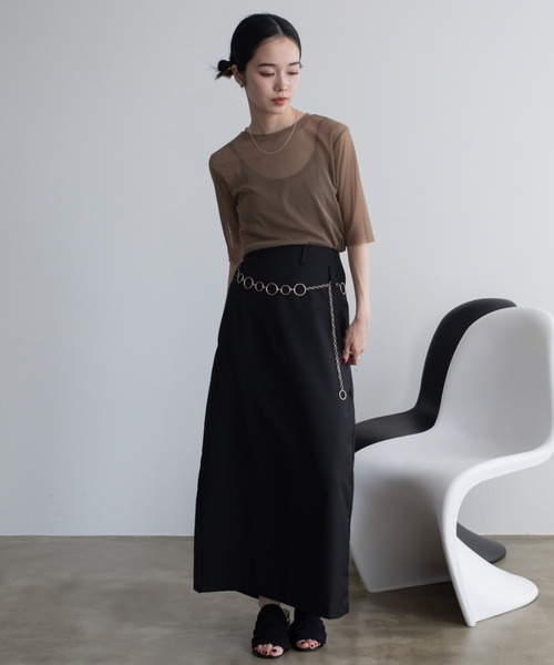 VACANCY(ヴァカンシー)の「ハーフスリーブクルーシアートップス(Tシャツ/カットソー・レディース・ブラック/レッド/ライトブルー/グレー/ブラウン/グリーン・FREE)」の18枚目の写真