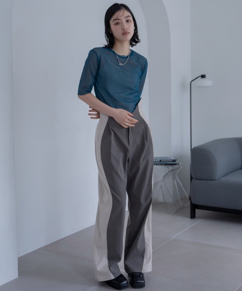 VACANCY(ヴァカンシー)の「ハーフスリーブクルーシアートップス(Tシャツ/カットソー・レディース・ブラック/レッド/ライトブルー/グレー/ブラウン/グリーン・FREE)」の10枚目の写真