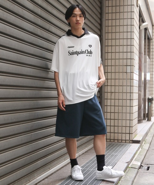 ALAND（エーランド）の「【UNISEX】ALAND／ルーズワイドスウェットショーツ（スウェットパンツ・レディース・ライトグレー/ネイビー・FREE）」の14枚目の写真