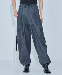 AKIKOAOKI | 【AKIKOAOKI/アキコアオキ】wide work trousers-02(カーゴパンツ)