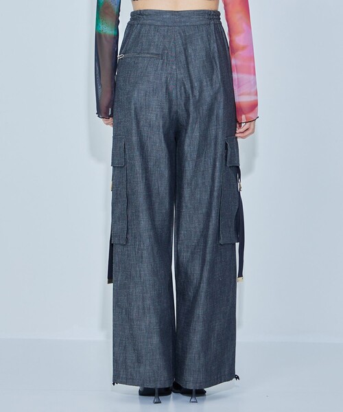 AKIKOAOKI（アキコアオキ）の「【AKIKOAOKI/アキコアオキ】wide work trousers-02（カーゴパンツ・レディース・ブラック・FREE）」の6枚目の写真