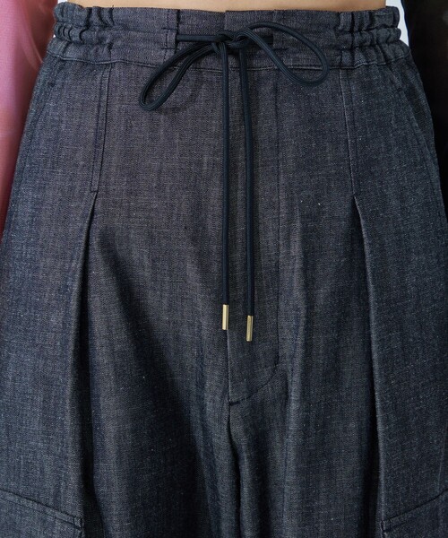 AKIKOAOKI（アキコアオキ）の「【AKIKOAOKI/アキコアオキ】wide work trousers-02（カーゴパンツ・レディース・ブラック・FREE）」の7枚目の写真