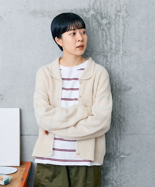 【セール】切り替えボーダー ポケットカットソー（Tシャツ/カットソー）｜PAR ICI（パーリッシィ）