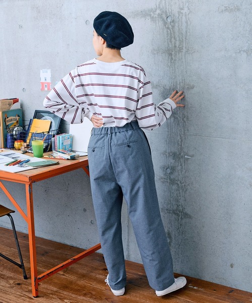 【セール】切り替えボーダー ポケットカットソー（Tシャツ/カットソー）｜PAR ICI（パーリッシィ）