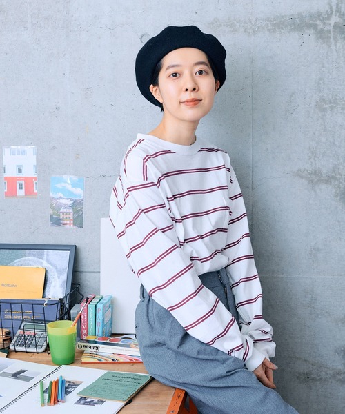 PAR ICI（パーリッシィ）の「切り替えボーダー ポケットカットソー（Tシャツ/カットソー・レディース・ホワイト×レッド/ネイビー×ホワイト・FREE）」の12枚目の写真