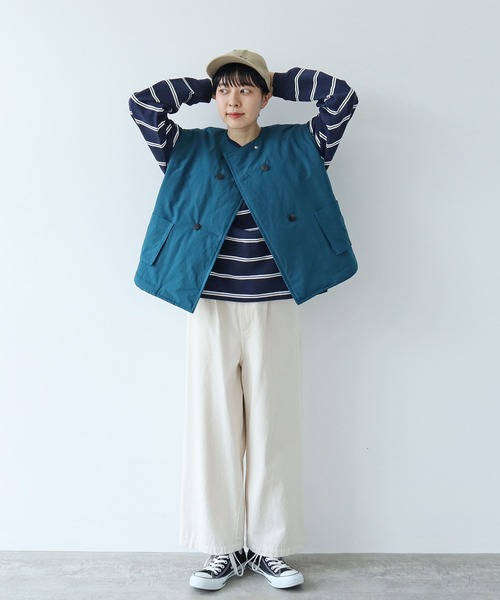 【セール】切り替えボーダー ポケットカットソー（Tシャツ/カットソー）｜PAR ICI（パーリッシィ）