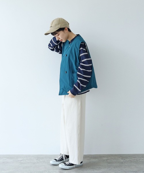 【セール】切り替えボーダー ポケットカットソー（Tシャツ/カットソー）｜PAR ICI（パーリッシィ）