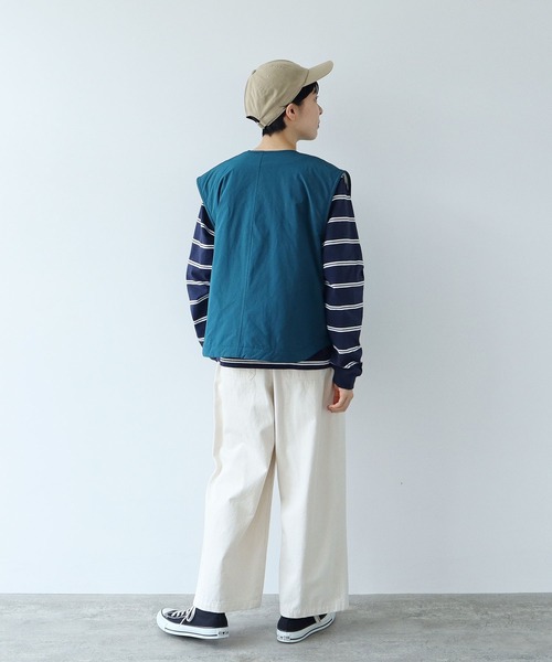 【セール】切り替えボーダー ポケットカットソー（Tシャツ/カットソー）｜PAR ICI（パーリッシィ）