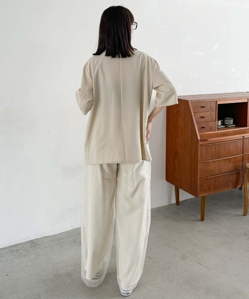 archives（アルシーヴ）の「チュールレイヤードパンツ（その他パンツ・レディース・アイボリー/ブラック/ブルーグレー・MEDIUM）」の9枚目の写真