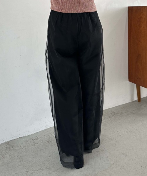 archives（アルシーヴ）の「チュールレイヤードパンツ（その他パンツ・レディース・アイボリー/ブラック/ブルーグレー・MEDIUM）」の19枚目の写真