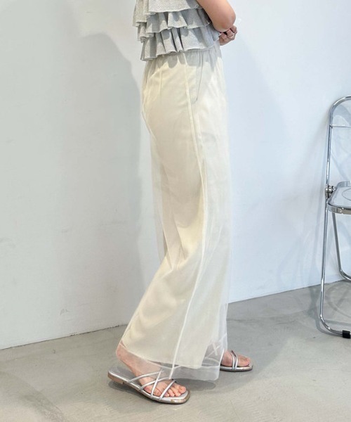 archives（アルシーヴ）の「チュールレイヤードパンツ（その他パンツ・レディース・アイボリー/ブラック/ブルーグレー・MEDIUM）」の14枚目の写真