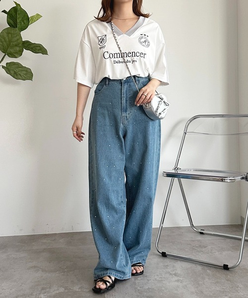 apres jour(アプレジュール)の「ルーズゲームT【ZOZOTOWN限定アイテム】(Tシャツ/カットソー・レディース・オフホワイト/グレー/ネイビー・フリー/X-LARGE)」の20枚目の写真