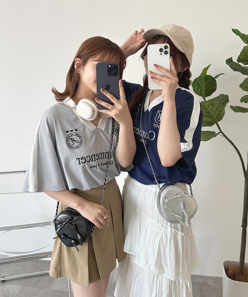 apres jour(アプレジュール)の「ルーズゲームT【ZOZOTOWN限定アイテム】(Tシャツ/カットソー・レディース・オフホワイト/グレー/ネイビー・フリー/X-LARGE)」の4枚目の写真