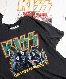 FREAK'S STORE | KISS TOUR キス ツアー 別注 ビッグシルエット フロントプリント クルーネック Tシャツ(Tシャツ/カットソー)