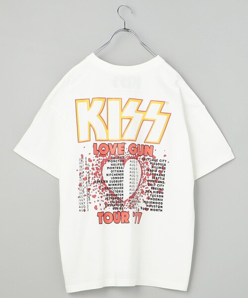 FREAK'S STORE（フリークスストア）の「KISS TOUR キス ツアー 別注 ビッグシルエット フロントプリント クルーネック Tシャツ（Tシャツ/カットソー・メンズ・チャコールグレー/オフホワイト・MEDIUM/LARGE/X-LARGE）」の11枚目の写真