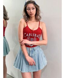 GYDA | CARLSBADフロントZIP UPビスチェ(キャミソール)