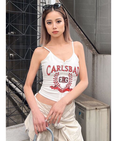 GYDA（ジェイダ）の「CARLSBADフロントZIP UPビスチェ（キャミソール