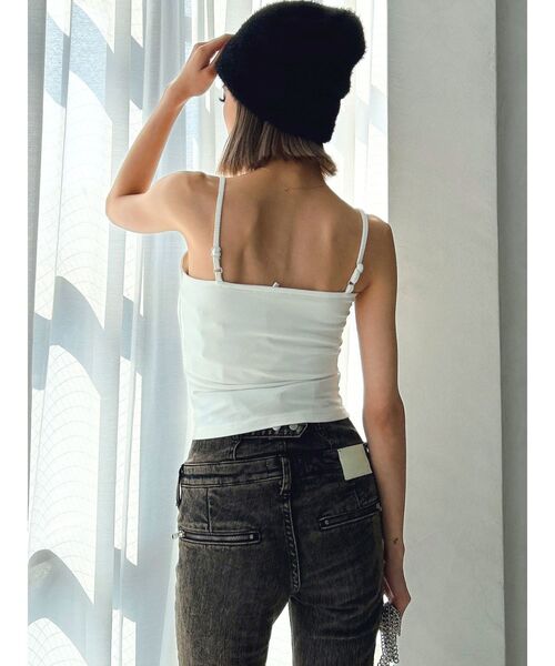 GYDA（ジェイダ）の「CARLSBADフロントZIP UPビスチェ（キャミソール・レディース・オフホワイト/ブラック/レッド・FREE）」の5枚目の写真