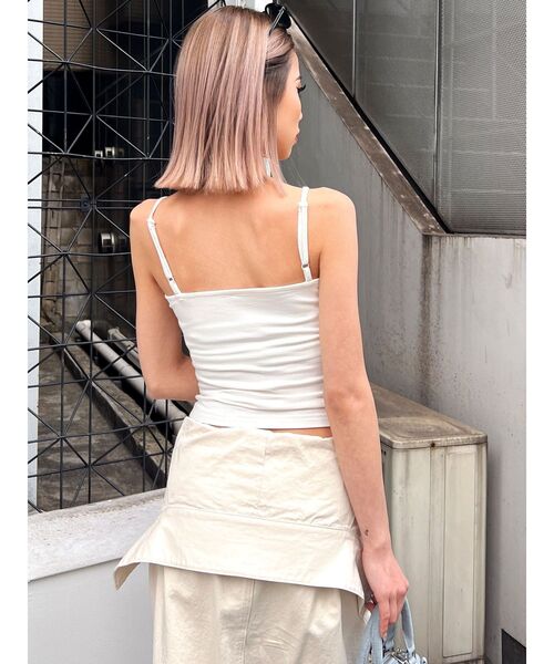 GYDA（ジェイダ）の「CARLSBADフロントZIP UPビスチェ（キャミソール・レディース・オフホワイト/ブラック/レッド・FREE）」の9枚目の写真