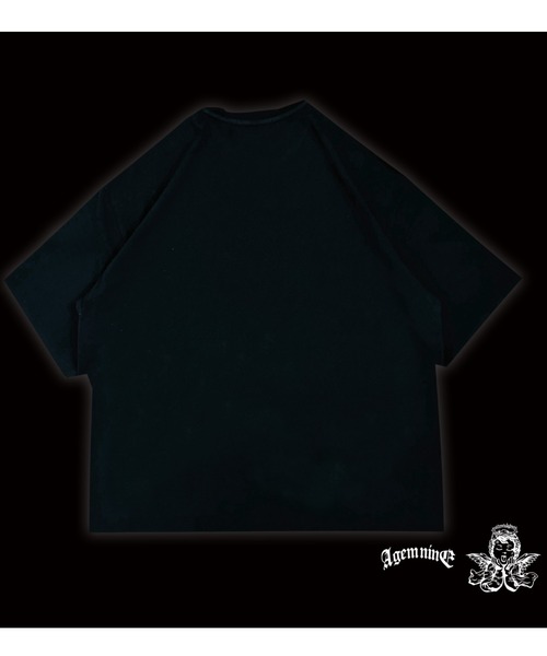 A‘gem 9（エージェムナイン）の「A'GEM/9 × .kom 『A'GEM/9/エージェムナイン』 加工エンジェル半袖Tシャツ（Tシャツ/カットソー・メンズ・チャコールグレー/ブラック/サックスブルー・FREE）」の13枚目の写真