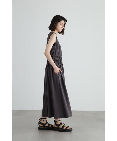 JILLSTUART ギャザーＡラインカットワンピース ワイン JILL STUART（ジルスチュアート）の「◇ギャザーAラインカット