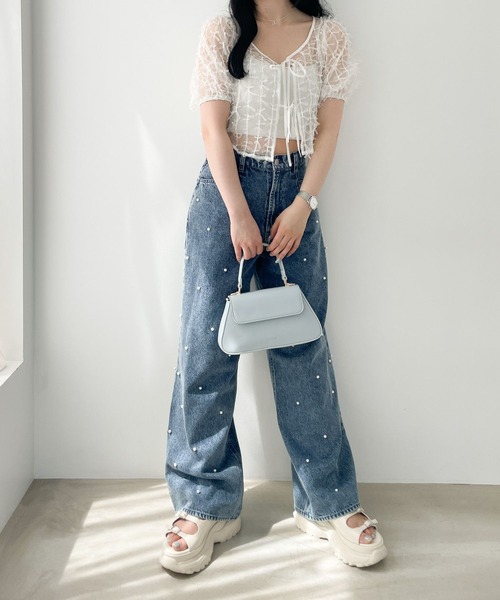 Heather（ヘザー）の「フラップハンドルBAG　129450（ショルダーバッグ・レディース・ホワイト/ブルー/ブラック・ONE SIZE）」の13枚目の写真