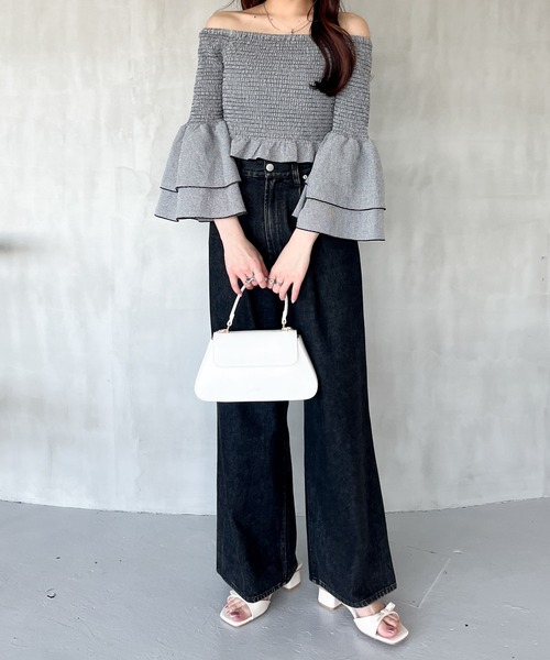 Heather（ヘザー）の「フラップハンドルBAG　129450（ショルダーバッグ・レディース・ホワイト/ブルー/ブラック・ONE SIZE）」の5枚目の写真