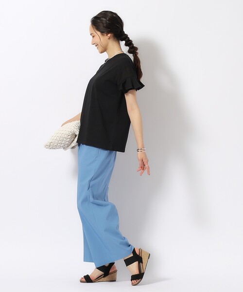 DRESKIP(ドレスキップ)の「◆ほんのり甘い シアーチェック お袖フリルトップス(Tシャツ/カットソー・レディース・グリーン系/オフホワイト/ブラック/イエロー系その他/ボルドー・02/03/04/01)」の10枚目の写真