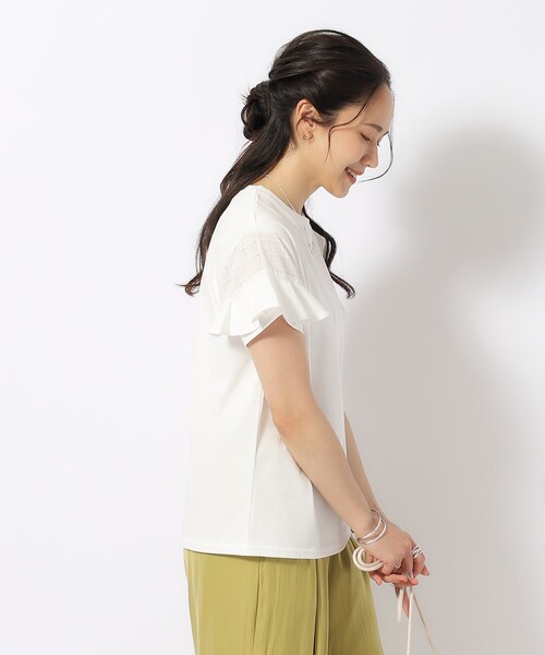 DRESKIP(ドレスキップ)の「◆ほんのり甘い シアーチェック お袖フリルトップス(Tシャツ/カットソー・レディース・グリーン系/オフホワイト/ブラック/イエロー系その他/ボルドー・02/03/04/01)」の19枚目の写真