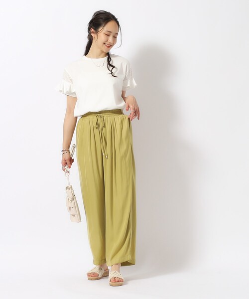 DRESKIP(ドレスキップ)の「◆ほんのり甘い シアーチェック お袖フリルトップス(Tシャツ/カットソー・レディース・グリーン系/オフホワイト/ブラック/イエロー系その他/ボルドー・02/03/04/01)」の21枚目の写真