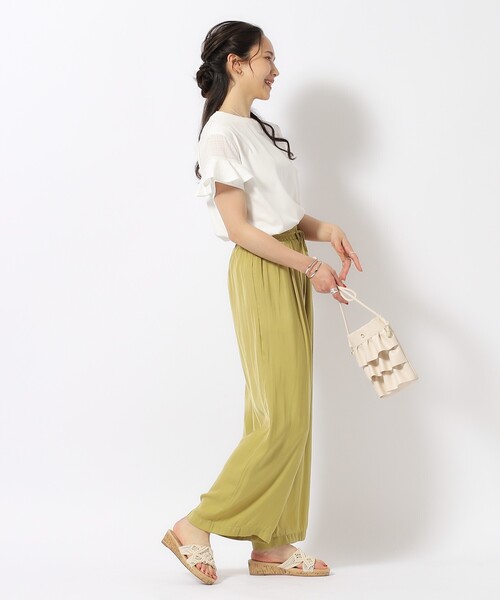 DRESKIP(ドレスキップ)の「◆ほんのり甘い シアーチェック お袖フリルトップス(Tシャツ/カットソー・レディース・グリーン系/オフホワイト/ブラック/イエロー系その他/ボルドー・02/03/04/01)」の22枚目の写真