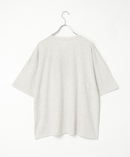 notch.（ノッチ）の「アングリーキャットサガラ刺繍Tシャツ（Tシャツ/カットソー・レディース・ライトグレー/オフホワイト・M）」の4枚目の写真