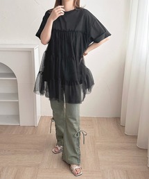 チュールティアードTシャツ【ZOZOTOWN限定アイテム】