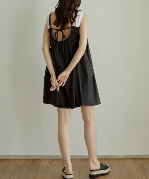 ACYM（アシーム）の「Box cami オールインワン（つなぎ/オールインワン・レディース・ブラック/カーキ・FREE）」の10枚目の写真