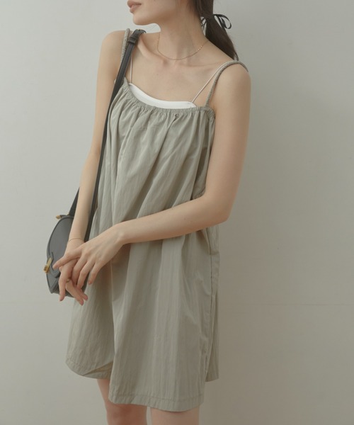 ACYM（アシーム）の「Box cami オールインワン（つなぎ/オールインワン・レディース・ブラック/カーキ・FREE）」の6枚目の写真