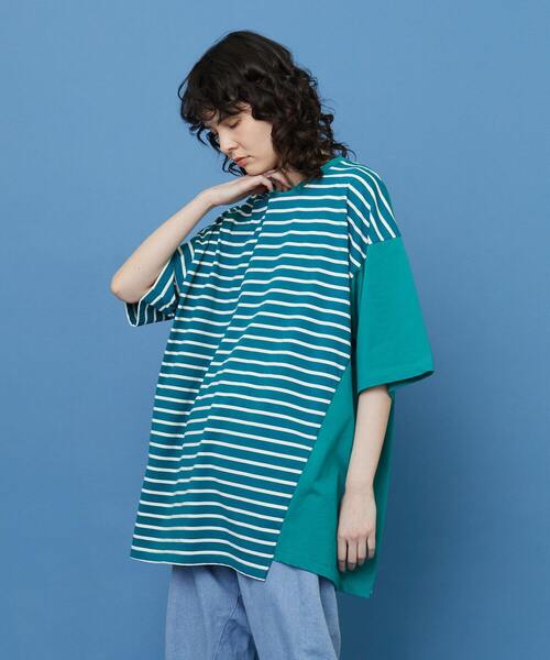 FRAPBOIS（フラボア）の「シャコウボーダー カットソー（Tシャツ/カットソー・レディース・エメラルド/ブラック・1）」の3枚目の写真