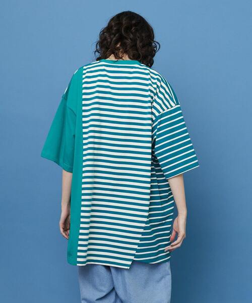 FRAPBOIS（フラボア）の「シャコウボーダー カットソー（Tシャツ/カットソー・レディース・エメラルド/ブラック・1）」の4枚目の写真