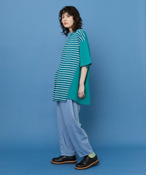 FRAPBOIS（フラボア）の「シャコウボーダー カットソー（Tシャツ/カットソー・レディース・エメラルド/ブラック・1）」の21枚目の写真