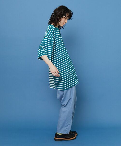 FRAPBOIS（フラボア）の「シャコウボーダー カットソー（Tシャツ/カットソー・レディース・エメラルド/ブラック・1）」の11枚目の写真