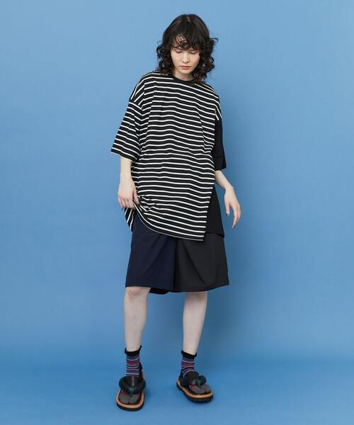 FRAPBOIS（フラボア）の「シャコウボーダー カットソー（Tシャツ/カットソー・レディース・エメラルド/ブラック・1）」の12枚目の写真