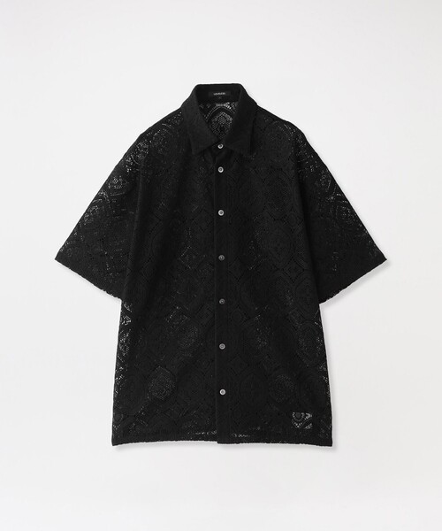 LOVELESS(ラブレス)の「ジャカードレースショートスリーブシャツ(シャツ/ブラウス・メンズ・オレンジ系その他3/ブラック・M/L)」の2枚目の写真