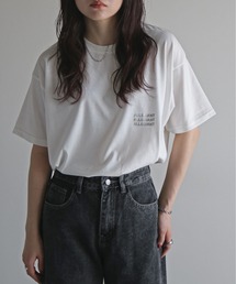 箔ロゴプリントTシャツ