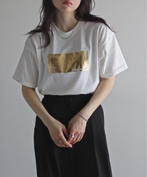 箔ロゴプリントTシャツ