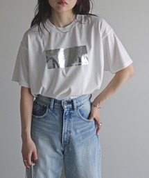 箔ロゴプリントTシャツ