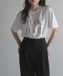箔ロゴプリントTシャツ